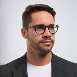 Oakley Pitchman™ R Round Eyeglasses in Satin Black – Product Photo 5