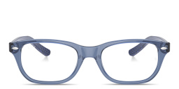 Kids Rectangle Eyeglasses من راي بان بلون أزرق شفاف - صورة المنتج 1