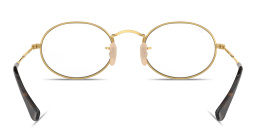 Shop Ray-Ban Oval Optics Unisex Eyeglasses in Polished Arista Gold online.