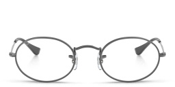 Ray-Ban Oval Optics Unisex Eyeglasses in Gunmetal – Product Photo 1