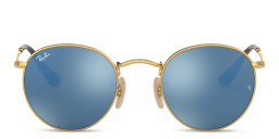 Ray-Ban Round Flat Lenses Sunglasses in Gold – Product Photo 1