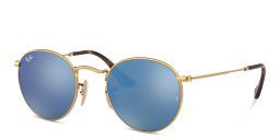 Ray-Ban Round Sunglasses in Metal in Gold – Product Photo 2