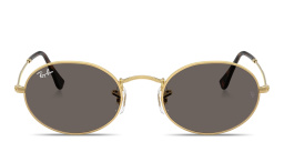 Ray-Ban Oval Unisex Sunglasses With Flat Lenses in Arista Gold – Product Photo 1