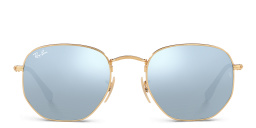 Ray-Ban Hexagonal Flat Lenses Sunglasses in Gold – Product Photo 1