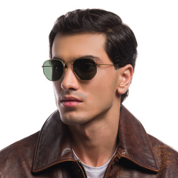 Ray-Ban Hexagonal Flat Lenses Sunglasses in Gold – Product Photo 7