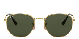 Ray-Ban Hexagonal Flat Lenses Sunglasses in Gold – Product Photo 1