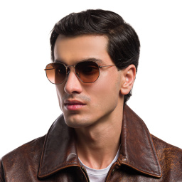 Ray-Ban Hexagonal Flat Lenses Sunglasses in Copper – Product Photo 8