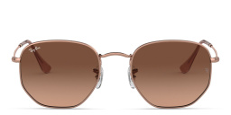 Ray-Ban Hexagonal Flat Lenses Sunglasses in Copper – Product Photo 1