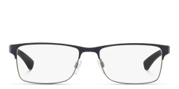 Rectangle Eyeglasses من امبوريو أرماني بلون مطاط أزرق ورصاصي - صورة المنتج 1