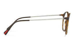 نظارة طبية مربعة من برادا لينيا روسا بلون هافانا رابر - صورة المنتج 3