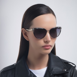 BVLGARI Panthos Sunglasses in Black/Pale Gold – Product Photo 5