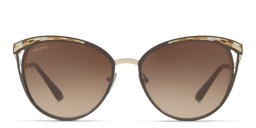 BVLGARI Panthos Sunglasses in Brown/Pale Gold – Product Photo 1