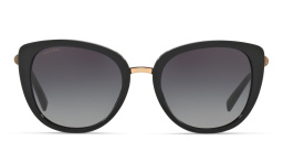 Shop BVLGARI Cat Eye Sunglasses in Black online.