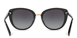 Shop BVLGARI Cat Eye Sunglasses in Black online.