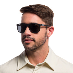 Emporio Armani Square Sunglasses in Matte Black – Product Photo 6