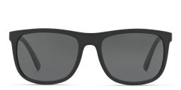 Emporio Armani Square Sunglasses in Matte Black – Product Photo 1