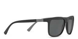 Emporio Armani Square Sunglasses in Matte Black – Product Photo 4