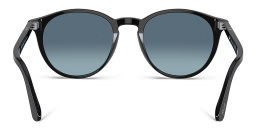PERSOL Round Sunglasses in Black – Product Photo 4