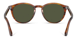Shop PERSOL Round Sunglasses in Striped Brown online.