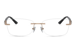 BVLGARI Rimless Rectangle Eyeglasses in Pink Gold – Product Photo 1