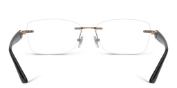 BVLGARI Rimless Rectangle Eyeglasses in Pink Gold – Product Photo 4