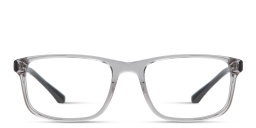 Emporio Armani Rectangle Eyeglasses in Transparent Grey – Product Photo 1