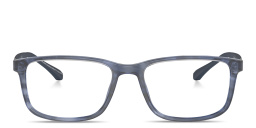 Emporio Armani Rectangle Eyeglasses in Blue – Product Photo 1