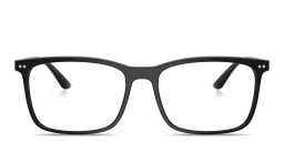 GIORGIO ARMANI Engraved Logo Square Eyeglasses in Shiny Black – Product Photo 1