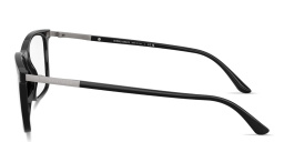 GIORGIO ARMANI Engraved Logo Square Eyeglasses in Shiny Black – Product Photo 3