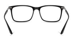 GIORGIO ARMANI Engraved Logo Square Eyeglasses in Shiny Black – Product Photo 4