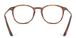 GIORGIO ARMANI Round Eyeglasses in Striped Brown – Product Photo 4