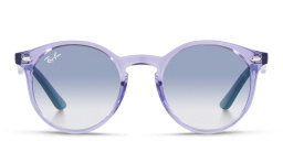 Ray-Ban Junior Kids Glossy Round Sunglasses in Transparent Violet – Product Photo 1