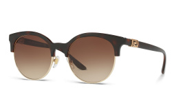 VERSACE Greca Motif Round Sunglasses in Havana – Product Photo 2