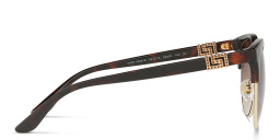 VERSACE Greca Motif Round Sunglasses in Havana – Product Photo 3