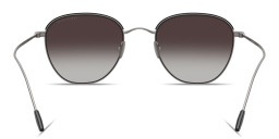 Shop GIORGIO ARMANI Engraved Logo Square Sunglasses in Matte Gunmetal online.