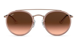 Ray-Ban Round Double Bridge Sunglasses in Copper – Product Photo 1