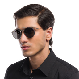 Ray-Ban Unisex Round Sunglasses in Silver – Product Photo 7