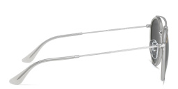 نظارة شمسية بإطار دائري للجنسين من راي بان بلون فضي - صورة المنتج 3