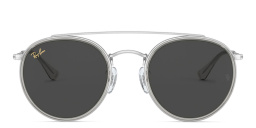 Ray-Ban Round Double Bridge Sunglasses in Silver – Product Photo 1