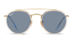 Ray-Ban Round Double Bridge Sunglasses in Gold – Product Photo 1