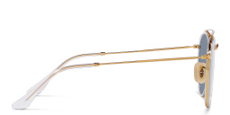 Ray-Ban Unisex Round Sunglasses in Gold – Product Photo 3