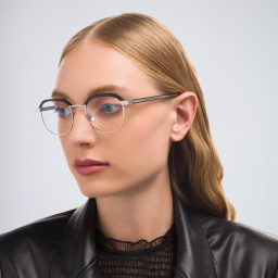 SAINT LAURENT Unisex Round Eyeglasses in Black – Product Photo 6