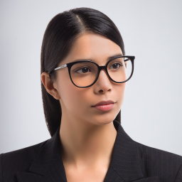 SAINT LAURENT Round Eyeglasses in Black – Product Photo 6