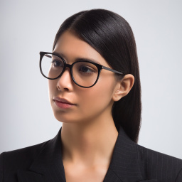 SAINT LAURENT Round Eyeglasses in Black – Product Photo 7