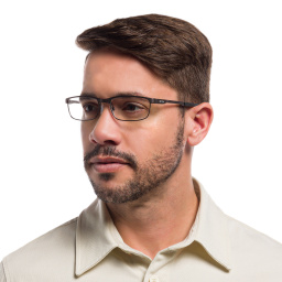 Oakley Steel Plate™ Rectangle Eyeglasses in Grey – Product Photo 5