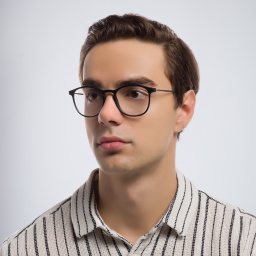 GIORGIO ARMANI Round Eyeglasses in Matte Black – Product Photo 5