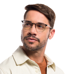 Ray-Ban Unisex Panthos Eyeglasses in Black On Gold – Product Photo 8