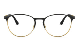 Unisex Panthos Eyeglasses من راي بان بلون أسود على ذهبي - صورة المنتج 1