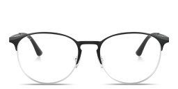 Shop Ray-Ban Unisex Panthos Eyeglasses in Black & Silver online.