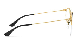 Ray-Ban Half Rim Round Eyeglasses in Black – Product Photo 3